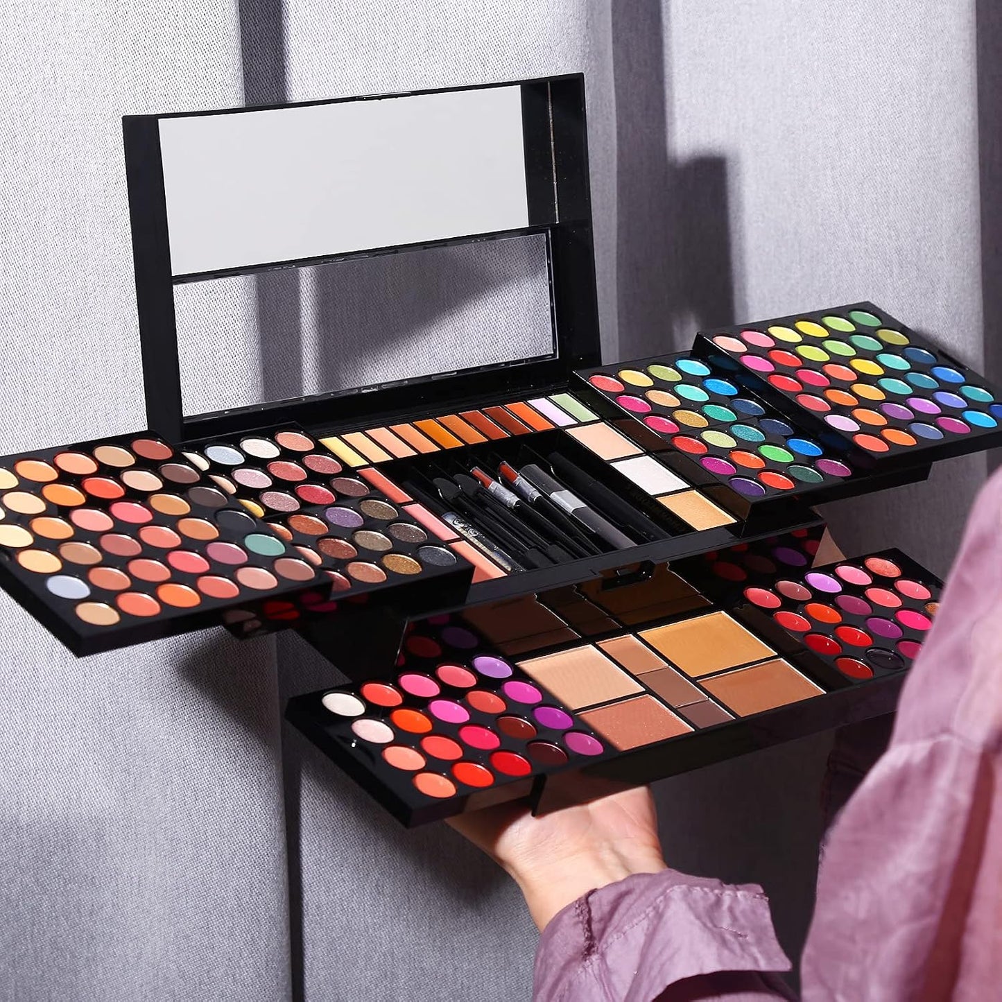 BeautyGoyco 186 Color All in One Makeup Kit, Complete Makeup Palette for Women, Eyeshadow, Lip Gloss, Concealer, Blush, Highlighter, Contour, Brow Powder, Mascara & Brushes