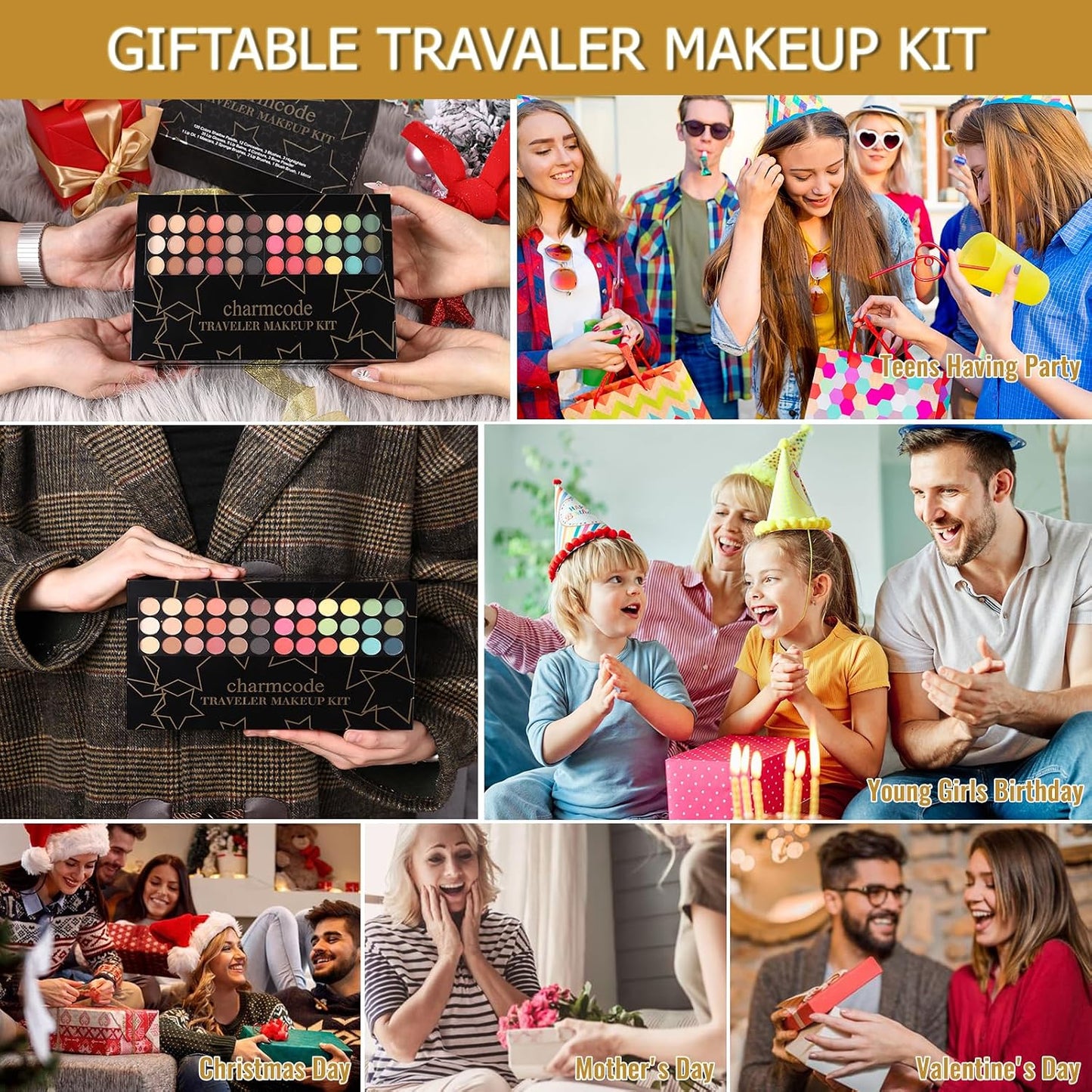 BeautyGoyco 186 Color All in One Makeup Kit, Complete Makeup Palette for Women, Eyeshadow, Lip Gloss, Concealer, Blush, Highlighter, Contour, Brow Powder, Mascara & Brushes