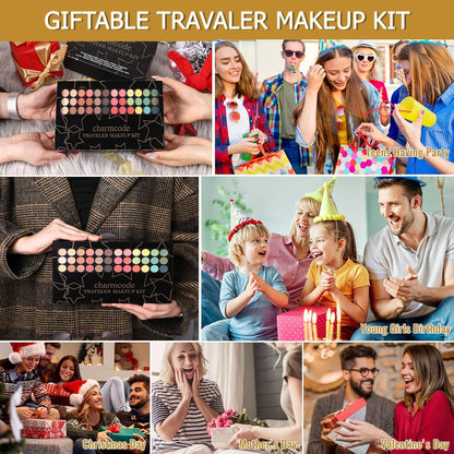 BeautyGoyco 186 Color All in One Makeup Kit, Complete Makeup Palette for Women, Eyeshadow, Lip Gloss, Concealer, Blush, Highlighter, Contour, Brow Powder, Mascara & Brushes